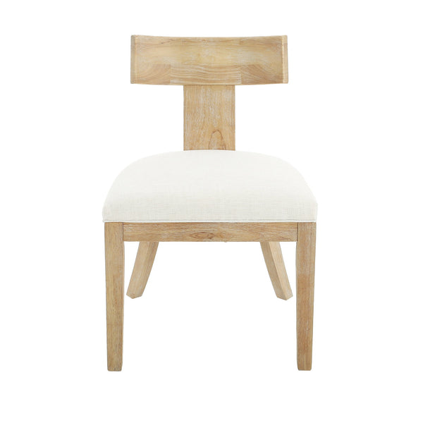 English Elm Christopher Knight Home® - DINING Fabric Upholstered Side Chairs Set of 2 with Curved Slat-Back, Rubberwood Frame, Plush Comfort Beige 74605.00BGE