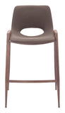 Desi Counter Stool - Set of 2 Brown & Walnut 109732 Zuo Modern