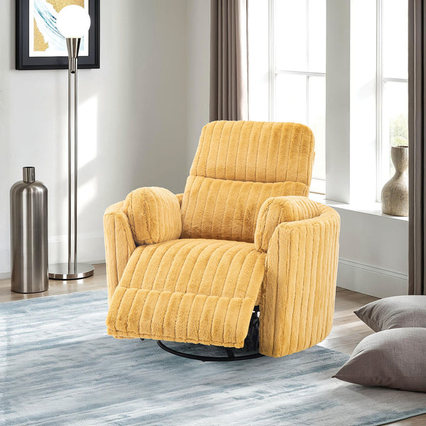 English Elm Contemporary Power Recliner with Plush High-Density Foam, Soft Track Arms, Hardwood Frame, Oversized Seat Yellow 39 L x 32 W x 26 H B2741P391174