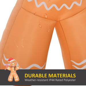 English Elm Outdoor 8 Foot Gingerbread Man Inflatable Holiday Yard Decor with Led Glow T3971P413122