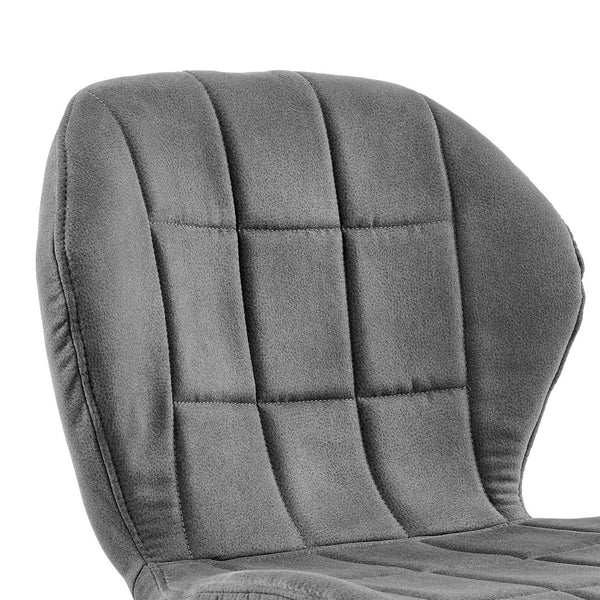 English Elm Hestrel 30" Swivel Bar Stool In Charcoal Fabric - Chic Black Metal Frame For Modern Spaces B2736P268581