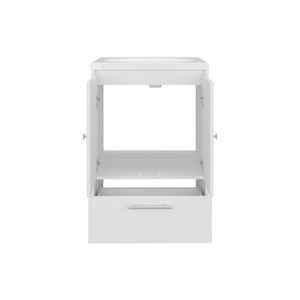 English Elm Bathroom Vanity Slim Sink Cabinet with Single Door, Engineered Wood, Space-Saving Modern Design White 34.25 L x 23.23 W x 13.39 H B097P350321
