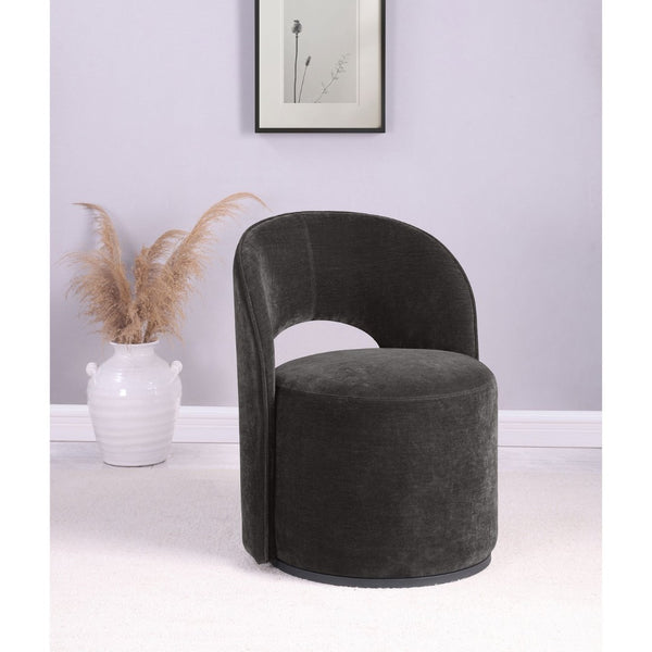 English Elm Quinto Velvet Swivel Chair with Sculpted Arch Back for Modern Living Spaces B062P441427