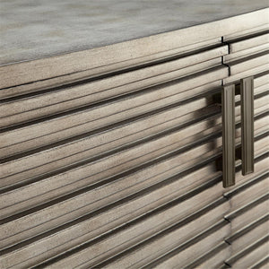 JLA Home Madison Park - Accent Chest West Ridge Weathered Grey Rustic Storage Cabinet with Two Shelves, Fully Assembled, Versatile Décor FPF17-0390