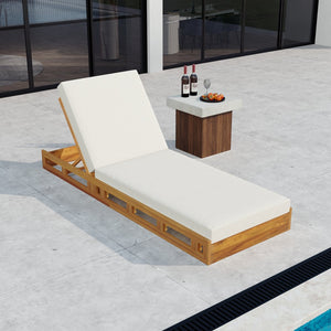 English Elm Christopher Knight Home® - Lounge Chaise Set - Elegant Acacia Wood With Plush 4" Water-Resistant Cushions For Ultimate Comfort N770P272405T_65429.00CUSH