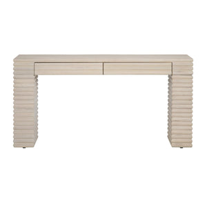 Crestview Collection Coastal Accent Tables - Bayur Wood Console With Drawers, Minimalist Design For Modern Living Rooms Cream Solid Wood Cvfdr1226