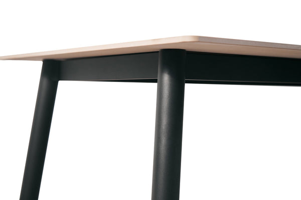 English Elm Modern Sintered Stone Rectangular Dining Table with Tapered Black Legs Seats Four W1911S00018
