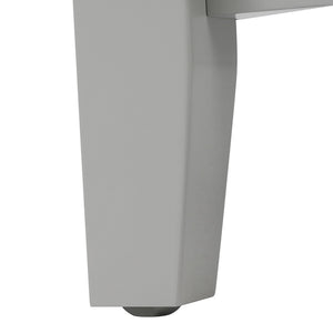 English Elm 20" Matte Freestanding Bathroom Vanity Rubberwood Cabinet Ceramic Sink Open Shelf Grey N725P391115E
