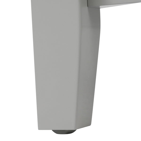 English Elm 20" Matte Freestanding Bathroom Vanity Rubberwood Cabinet Ceramic Sink Open Shelf Grey N725P391115E