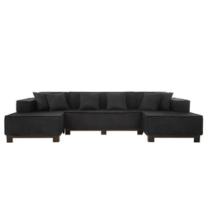 English Elm Swivel Barrel Accent Chair Chenille Tufted Round Club Seat for Living Room Lounge Black N719S002220B