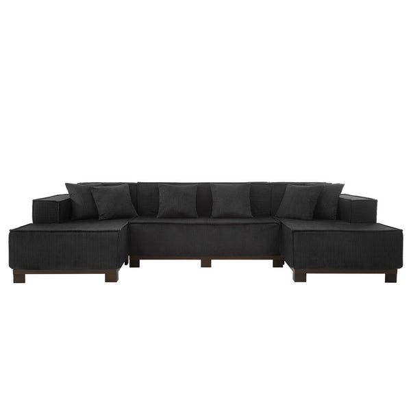 English Elm Swivel Barrel Accent Chair Chenille Tufted Round Club Seat for Living Room Lounge Black N719S002220B