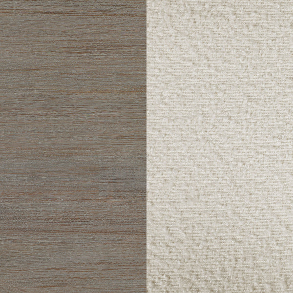 English Elm Medders Grey Wood Dining Side Chair Set of 2 — Coastal Farmhouse Acacia Veneer, Cream Upholstered Seats, Durable Comfort (35.75"H) B062P299787