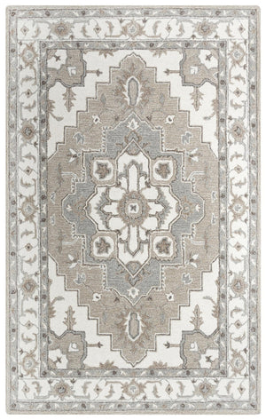 Alora Decor Conley Hand-Tufted Wool Area Rug With Persian-Inspired Design In Beige And Gray For Elegant Rooms 7'9" x 9'9" A01A0110104557999