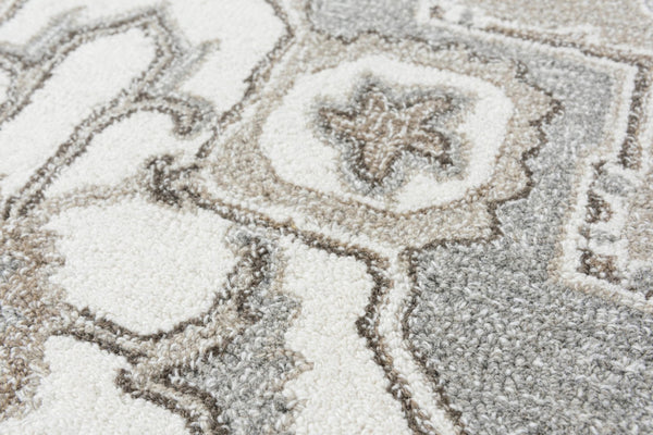 Alora Decor Conley Hand-Tufted Wool Area Rug With Persian-Inspired Design In Beige And Gray For Elegant Rooms 7'9" x 9'9" A01A0110104557999