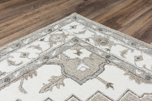 Alora Decor Conley Hand-Tufted Wool Area Rug With Persian-Inspired Design In Beige And Gray For Elegant Rooms 7'9" x 9'9" A01A0110104557999