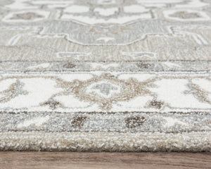 Alora Decor Conley Hand-Tufted Wool Area Rug With Persian-Inspired Design In Beige And Gray For Elegant Rooms 7'9" x 9'9" A01A0110104557999
