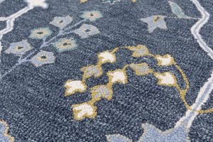 Alora Decor Conley Hand-Tufted Wool Area Rug — Navy And Ivory Persian-Inspired Design For Elegant Rooms 7'9" x 9'9" A01A0110809377999