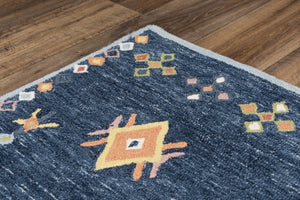 Alora Decor Catawba Hand-Tufted Southwestern Area Rug — Plush 80% Wool/20% Polyester, Bold Blue Red Ivory Geometric 7'9" x 9'9" A02A0210209377999