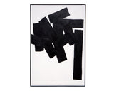 Building Blocks - 48" X 72" - Black Floater Frame A0225 Sunpan