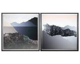 Space Odyssey- Set of 2 - 48" X 48" - Charcoal Frame A0251 Sunpan