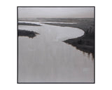 Lonesome Wetlands - 60" X 60" - Black Floater Frame A0288 Sunpan