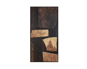 Sunpan Rustic Nuance II Abstract Wood Grain Framed Wall Art for Modern Transitional Interiors A0443