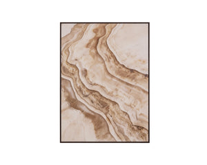 Sunpan Access Route Large Format Wall Art with Pine Floater Frame in Earthy Organic Tones A0446