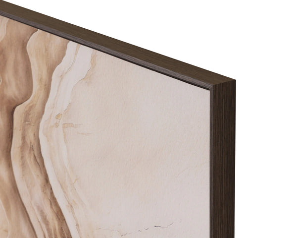 Sunpan Access Route Large Format Wall Art with Pine Floater Frame in Earthy Organic Tones A0446