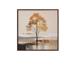 Sunpan Still September Autumn Canvas Print with Floating Wood Frame for Warm Interiors A0449
