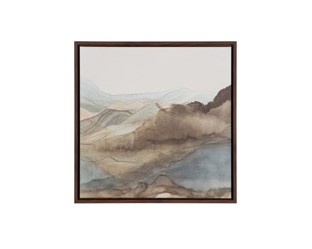 Sunpan Cordillera Mountain Landscape Canvas Art Hand Embellished Gel Texture Gallery Frame Cordillera I A0450