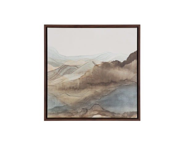 Sunpan Cordillera Mountain Landscape Canvas Art Hand Embellished Gel Texture Gallery Frame Cordillera I A0450