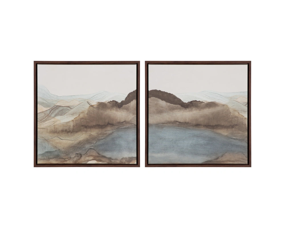 Sunpan Cordillera Mountain Landscape Canvas Art Hand Embellished Gel Texture Gallery Frame Cordillera I A0450