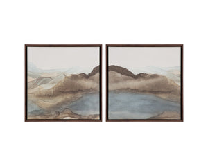 Sunpan Cordillera Mountain Landscape Canvas Art Hand Embellished Gel Texture Gallery Frame Cordillera I A0450