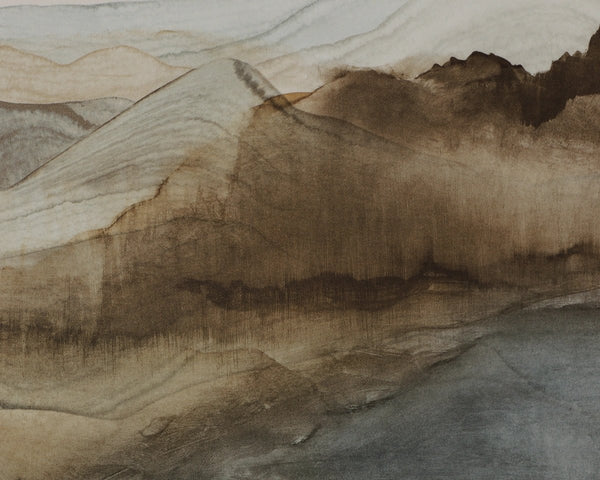 Sunpan Cordillera Mountain Landscape Canvas Art Hand Embellished Gel Texture Gallery Frame Cordillera I A0450