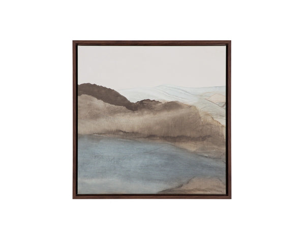 Sunpan Cordillera Mountain Landscape Canvas Art Hand Embellished Gel Texture Gallery Frame Cordillera II A0451