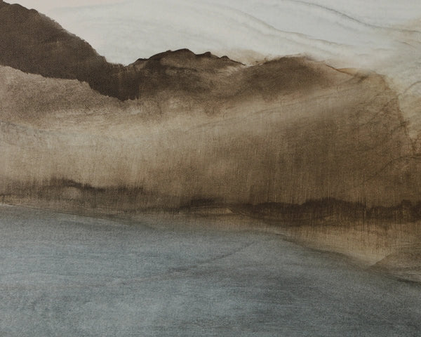 Sunpan Cordillera Mountain Landscape Canvas Art Hand Embellished Gel Texture Gallery Frame Cordillera II A0451