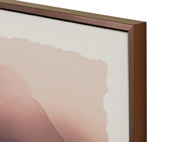 Sunpan Dream State Large Abstract Linen Print with Copper Floater Frame for Gallery Walls A0455