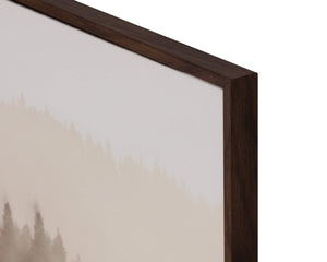 Sunpan Into the Wild Misty Deer Linen Canvas Fine Art Print with Woodgrain Floater Frame Into The Wild II A0458