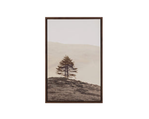Sunpan Together Alone Watercolor Landscape Print on Linen with Wood Floater Frame Wall Art Together Alone II A0462
