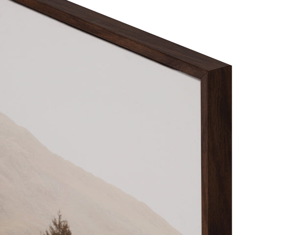 Sunpan Together Alone Watercolor Landscape Print on Linen with Wood Floater Frame Wall Art Together Alone II A0462