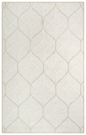 Alora Decor Ava Hand‑Tufted Beige Wool Rug With Geometric Texture — Durable, Neutral Artisan Design For Rooms 5' x 7'6" A06A0610100040576