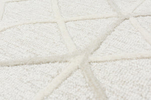 Alora Decor Ava Hand‑Tufted Beige Wool Rug With Geometric Texture — Durable, Neutral Artisan Design For Rooms 5' x 7'6" A06A0610100040576