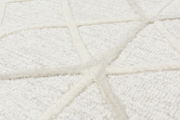 Alora Decor Ava Hand‑Tufted Beige Wool Rug With Geometric Texture — Durable, Neutral Artisan Design For Rooms 5' x 7'6" A06A0610100040576