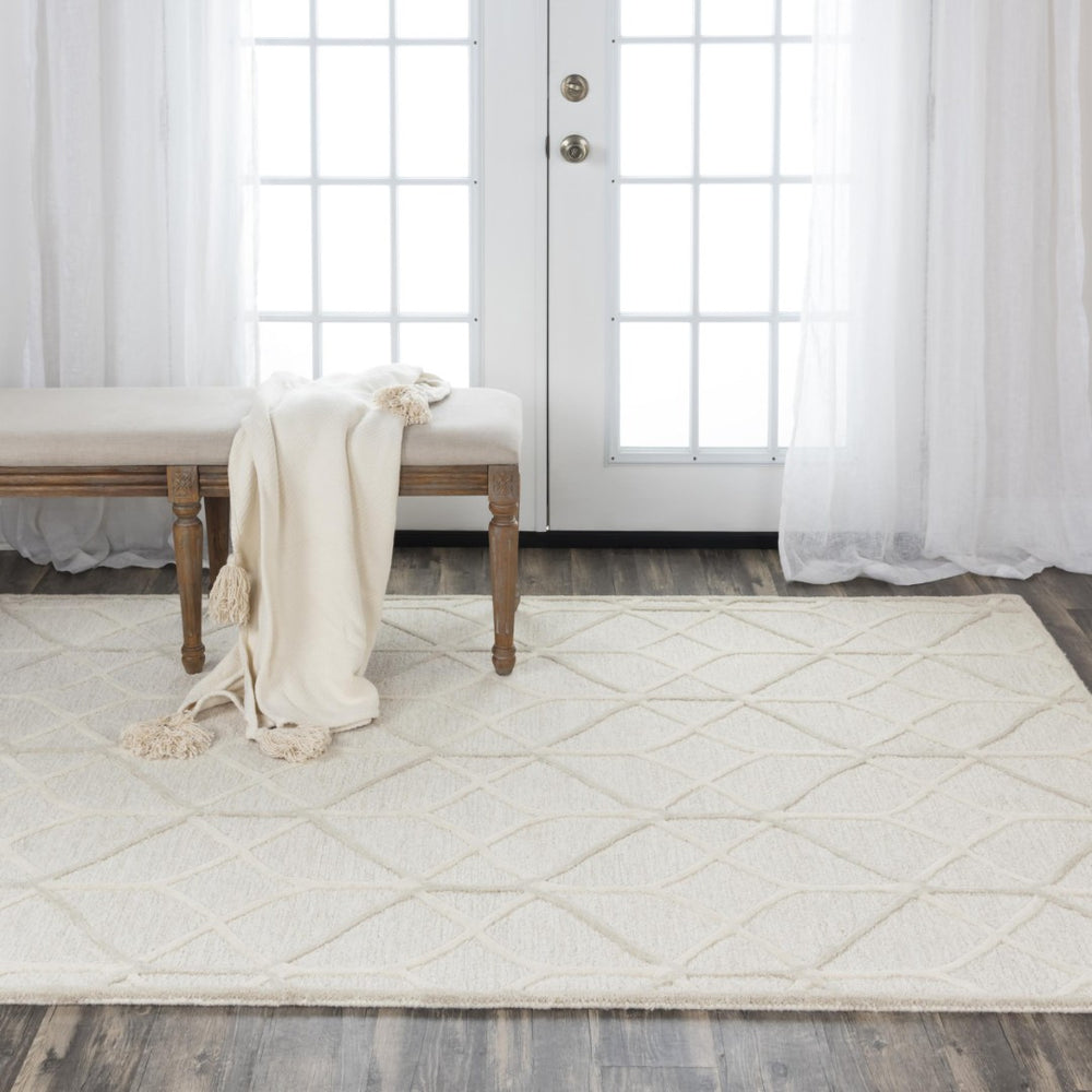 Alora Decor Ava Hand‑Tufted Beige Wool Rug With Geometric Texture — Durable, Neutral Artisan Design For Rooms 5' x 7'6" A06A0610100040576