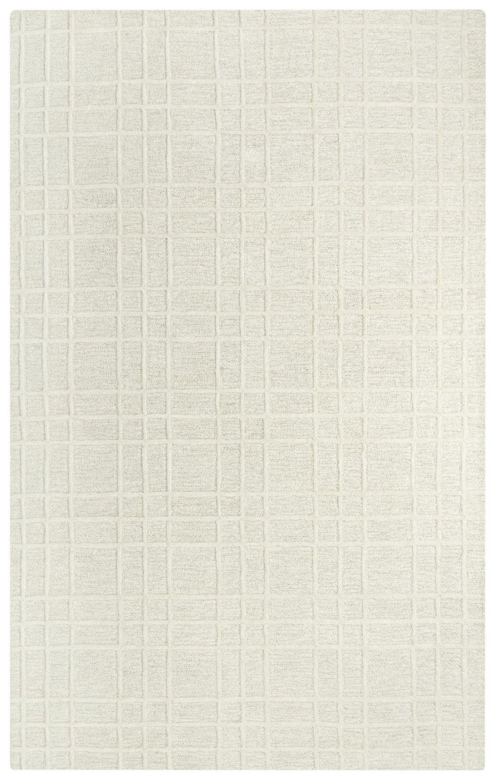 Alora Decor Lofton Hand-Tufted Ivory Wool Rug With Subtle Geometric Plaid Texture — Soft, Durable, Stylish Decor 9'9" x 13'9" A07A0710137939913