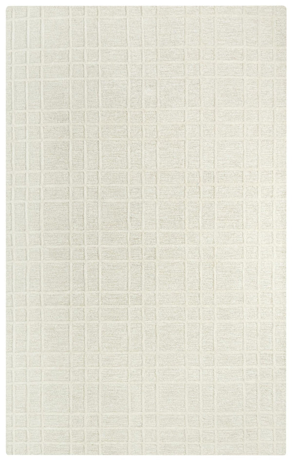 Alora Decor Lofton Hand-Tufted Ivory Wool Rug With Subtle Geometric Plaid Texture — Soft, Durable, Stylish Decor 9'9" x 13'9" A07A0710137939913