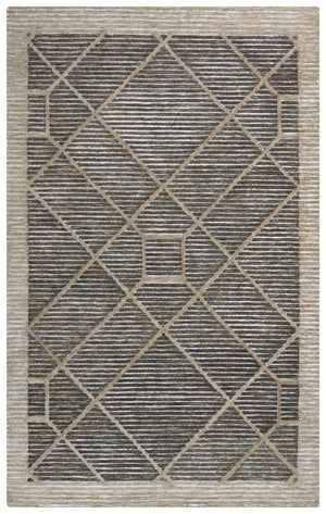 Alora Decor Vista Geometric Rug — Hand-Tufted Recycled Polyester, Water-Resistant Brown & Beige Modern Style 7'9" x 9'9" A09A0911100127999