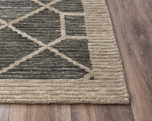Alora Decor Vista Geometric Rug — Hand-Tufted Recycled Polyester, Water-Resistant Brown & Beige Modern Style 7'9" x 9'9" A09A0911100127999