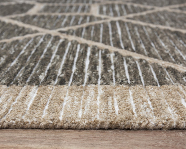 Alora Decor Vista Geometric Rug — Hand-Tufted Recycled Polyester, Water-Resistant Brown & Beige Modern Style 7'9" x 9'9" A09A0911100127999