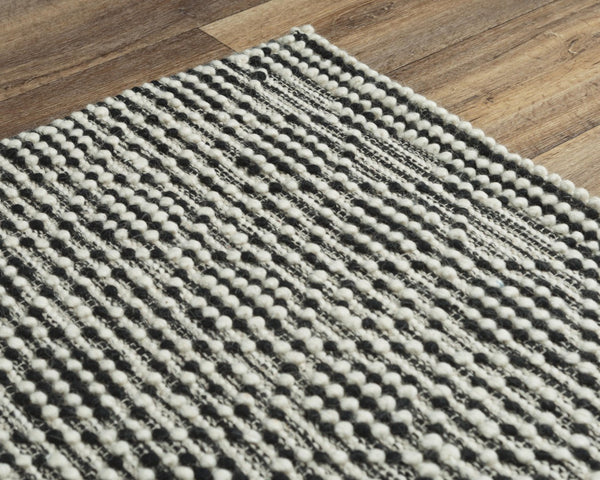 Alora Decor Kerala Hand-Woven 100% Jute Rug With Bold Black Geometric Pattern — Modern Boho Durable Accent 8'9" x 11'9" A12A1299200068919